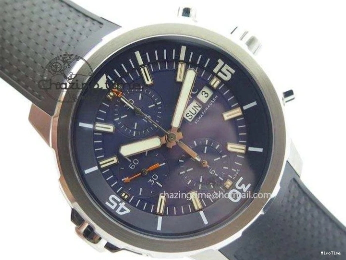 MIROTIME 0512 Aquatimer Chrono IW376803 V6F 1:1 Best Edition Blue Dial On Rubber Strap A WellDesigned 7282